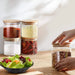 10-piece Glass Storage Jar Set – 5 x 250ml & 5 x 350ml with Wood Lids