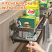 Aluminium Kitchen Sink Drain Rack with Tray — Soap, Sponge & Dishcloth Holder