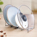 Retractable Stainless Steel Pot Lid & Plate Rack — Foldable Kitchen Storage