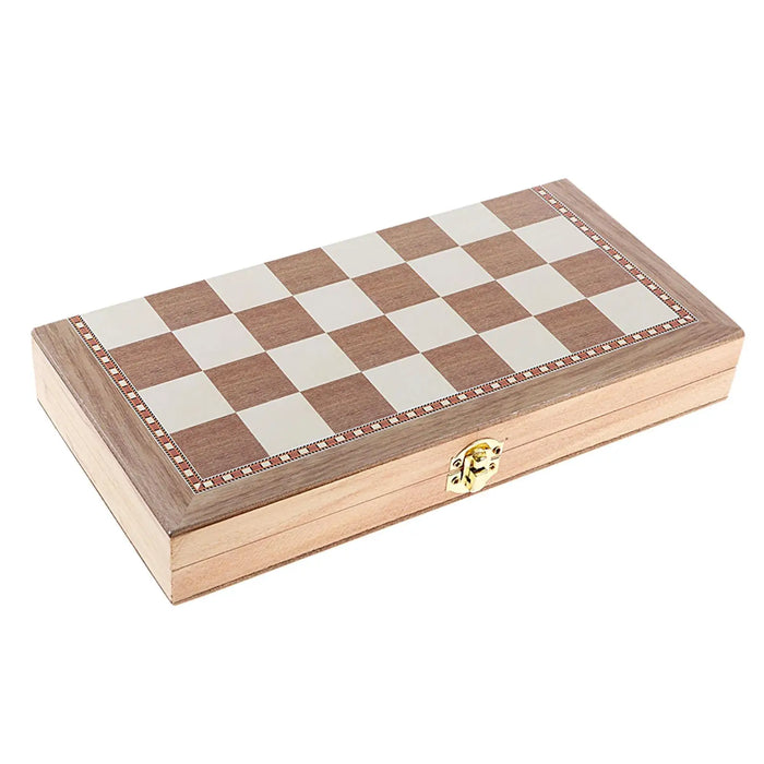 Portable 3‑in‑1 Travel Chess, Checkers & Backgammon Set – Foldable 24 x 24 cm