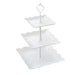 3-Tier White Cupcake & Cake Stand – Plastic Dessert Display Tower