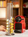 Silver Rotating Coffee Capsule Rack – 360° Base, Holds 40 Pods