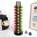 Rotating Metal Coffee Pod Holder — Plated Rack for Nespresso Capsules (Black, Silver, Gold)