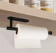 Adhesive Paper Towel & Toilet Roll Holder — ABS Plastic, 33cm, Black (Pack of 2)