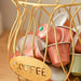 Gold or Black Wire Coffee Pod Organiser Caddy with 'Coffee' Sign — 2026