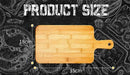 Bamboo Cutting Board with Handle — 11 x 5 inch Wooden Serving & Chopping Board