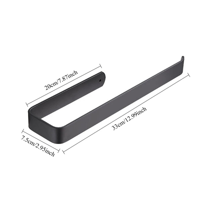 Self‑Adhesive Wall‑Mounted Tissue & Towel Holder — Space‑Saving No‑Drill (White/Black)