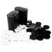 Backgammon & Chess Folding Set in Stitched Black Leatherette Case