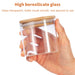 10-piece Glass Storage Jar Set – 5 x 250ml & 5 x 350ml with Wood Lids