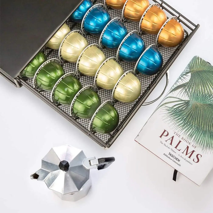 Metal Coffee Capsule Holder — Compatible with Nespresso Vertuo, Vertuoline, Dolce Gusto, Verismo & Lavazza