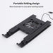 Foldable Laptop Cooling Stand with 1 Fan — Portable Elevated Notebook Riser