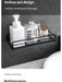 Corner Punch-Free Storage Rack — Single-Tier Bathroom & Kitchen Shelf (Black)