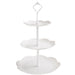 3-Tier White Cupcake & Cake Stand – Plastic Dessert Display Tower