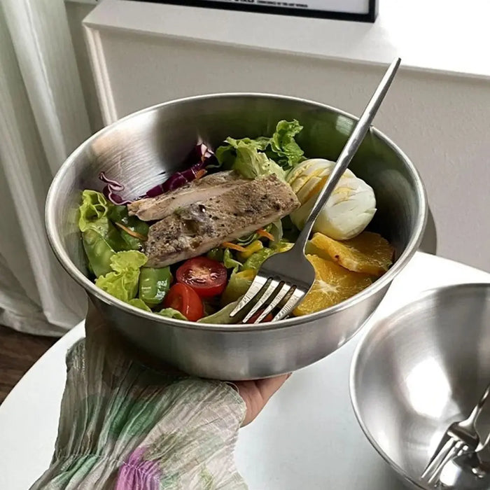 Stainless Steel Salad & Mixing Bowl (with Scale) — 5 sizes 700–3000ml