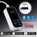 50W 6-Port USB Charger (5x USB-A + 1x USB-C) with PD, QC3.0 and LED Display