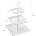 3-Tier White Cupcake & Cake Stand – Plastic Dessert Display Tower