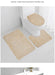 Three‑Piece Stone‑Pattern Microfibre Bathroom Mat Set — Water‑Absorbent & Non‑Slip
