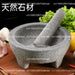 Natural Granite Mortar and Pestle for Spices, Pastes and Guacamole