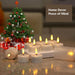 Rechargeable LED Tea Lights – Pack of 12, Black Wick, Remote-Controlled Flame-Effect