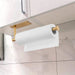 Stainless Steel Punch-Free Paper Towel Holder – Under-Cabinet Roll & Film Dispenser