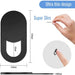 3pc Black Plastic Webcam Cover — Slide Shutter Privacy Shield for Phone, Laptop, Desktop