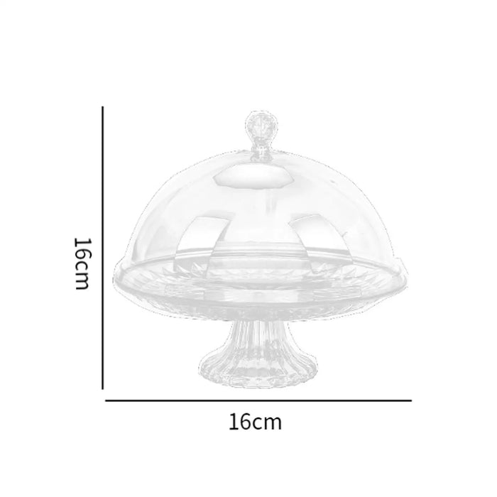 Dome Serving Plate with Cover — 16cm Multiuse Cake & Dessert Stand