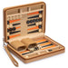 Travel Chess & Backgammon Set with Acrylic Pieces in Leather Case, 25 x 19 x 6 cm
