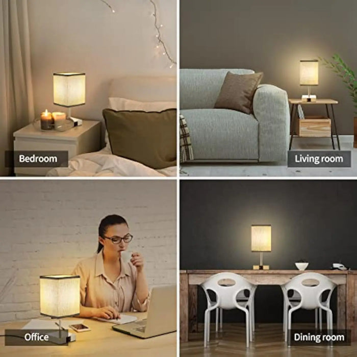 LED-skrivbordslampa från Bedside Lamps - beröringskänslig dimbar bordslampa med USB- och Type C-port, snabbladdning, ögonskydd - idealisk läslampa för studenter och långvariga läsare