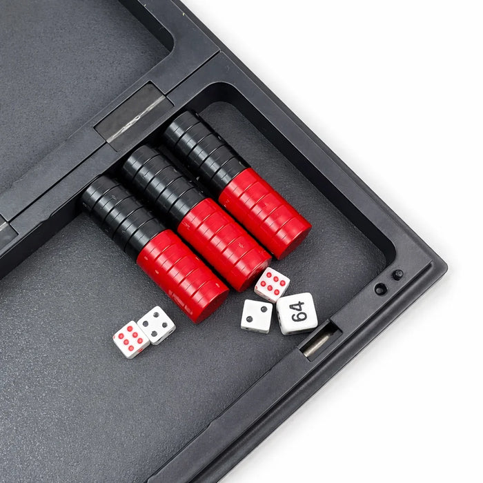 Folding Magnetic Backgammon Set – Portable Travel Board, Educational Game (2 Sizes)