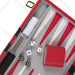 15-Inch Travel Leather Backgammon Set – Compact Portable Board