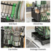 Stainless Steel 2-Tier Dish Rack — Fast-Drying & Stain-Free, Heavy-Duty Carbon Steel Frame