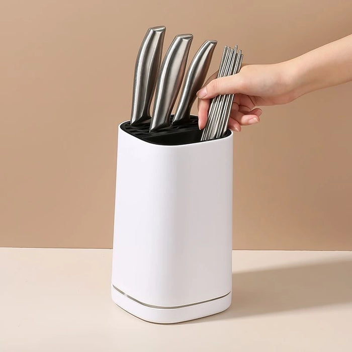 Multi-Function Knife & Utensil Rack with Drain Base