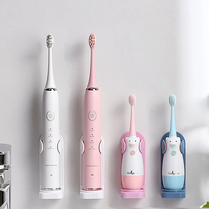 Adjustable Electric Toothbrush Holder – Silicone Non‑Slip Wall Mount (Fits 18–35mm)