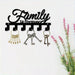 Black Iron 'Family' Wall Key Holder — Wall-Mounted Hook & Hat Rack