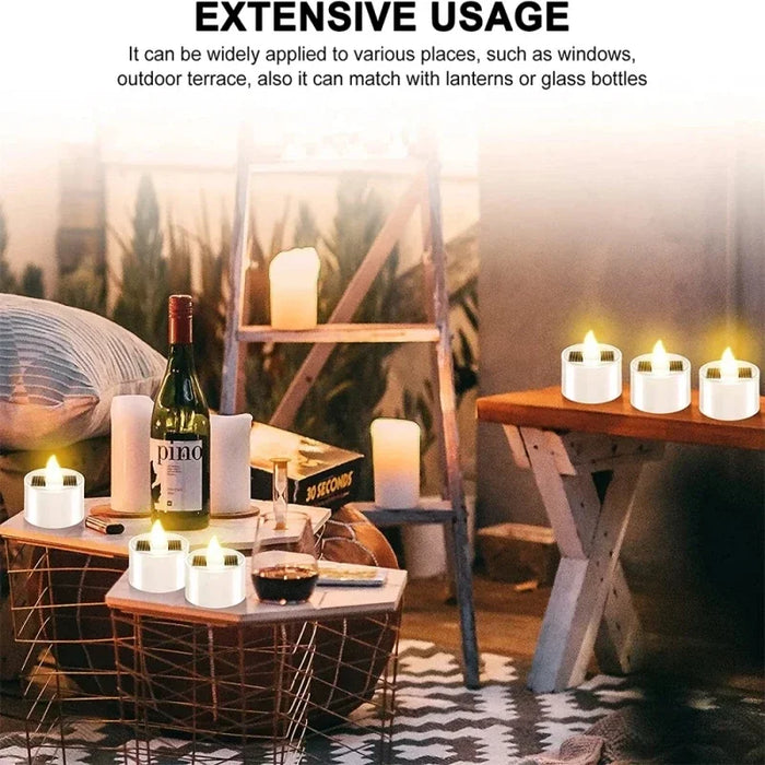 Solar LED Flameless Candle — Waterproof Outdoor Night Light for Parties