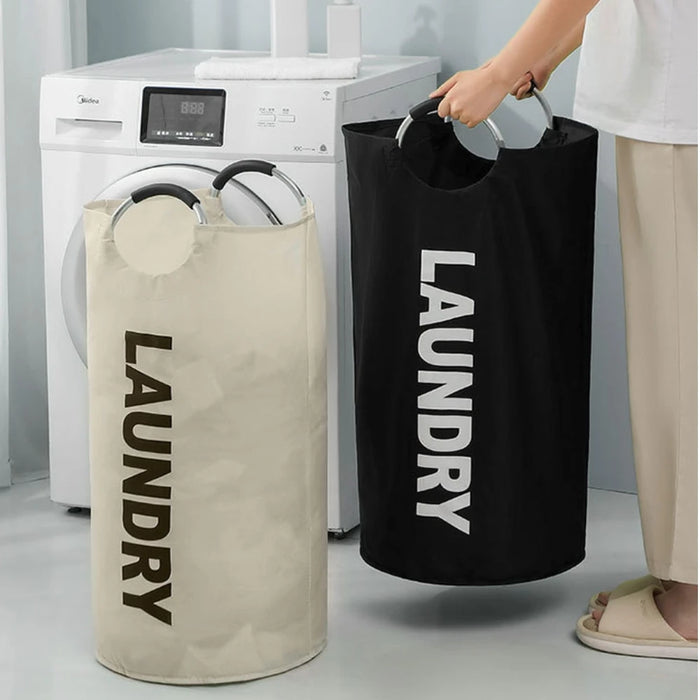 Large 90L Oxford Laundry Bag with Padded Handles – Foldable Clothes Storage