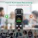 64GB Voice Recorder for Lectures & Meetings — 1536kbps Rechargeable, Voice‑Activated