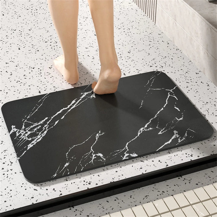 Diatomite Bath Mat 60x40cm – Quick-Dry PU Non-Slip Shower & Toilet Rug