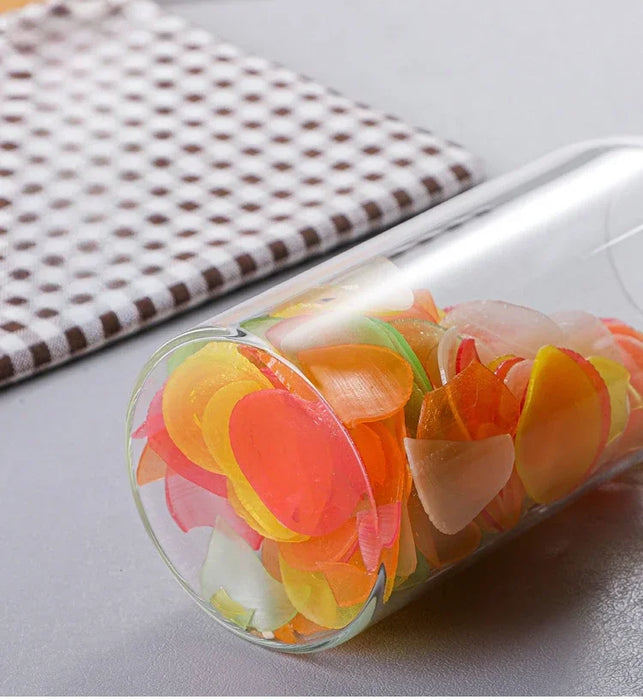 Hand‑blown Glass Storage Jars with Ball Cork Stopper — Transparent Kitchen Organiser for Tea, Spices & Nuts