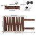 Portable Foldable Backgammon Travel Set — PU Leather Roll-Up Board with Pieces & Dice