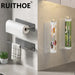 Self‑Adhesive Paper Towel & Toilet Roll Holder — No Drilling, Metal Rack (Black/Grey/White)