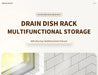 Extendable Over‑Sink Dish Drying Rack – Carbon Steel, Large Capacity