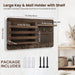 Rustic Wall-Mounted Mail Organiser with Key Hooks & Floating Shelf
