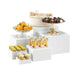 6pc Acrylic Buffet Risers — Stackable Hollow‑Bottom Display for Cupcakes & Desserts