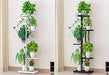 Metal Plant Stand — 4/6/8-Tier Flower Pot Rack, White or Dark Grey