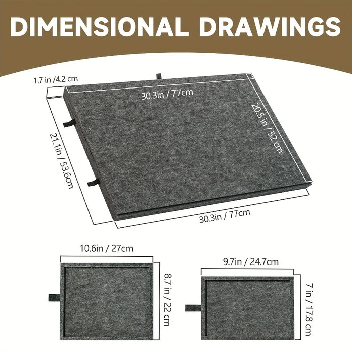 7-Piece Decorative Puzzle Board with 6-Drawer Felt Storage for 1000-Piece Puzzles