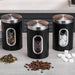 3‑Pack Stainless Steel Food Storage Jars with Viewing Window — Kitchen Sealed Jars