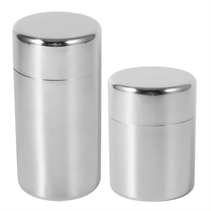 Stainless Steel Tea Canister – 400ml or 550ml with Tight-Fitting Sliding Lid
