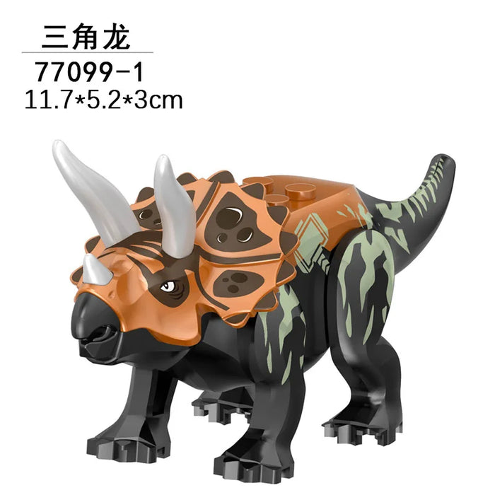Tyrannosaurus Rex Building Block Figure — Jurassic Dinosaur Brick Toy (LEGO-compatible, 1pc)