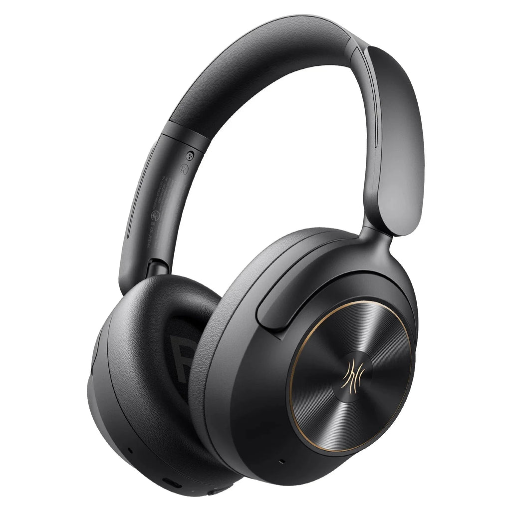 Focus A6 - Trådløse Bluetooth 6.0 Hovedtelefoner med Aktiv Støjdæmpning på 48dB, Over Øret, Hi-Res Lyd, LDAC, Indbygget Mikrofon, App-styring - Perfekte til Pendling, Arbejde, Rejser og Musikelskere med Dyb Oplevelse